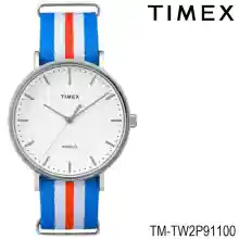 ภาพขนาดย่อของภาพหน้าปกสินค้าTimex TW2P91100 นาฬิกาข้อมือผู้ชายและผู้หญิง สายไนล่อน สีฟ้า/แดง จากร้าน Timex บน Lazada