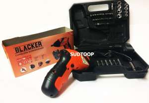 BLACKER สว่านไร้สาย ไขควงไฟฟ้า ไขควงไร้สาย 4.8v พร้อมอุปกรณ์ 46 ชิ้น