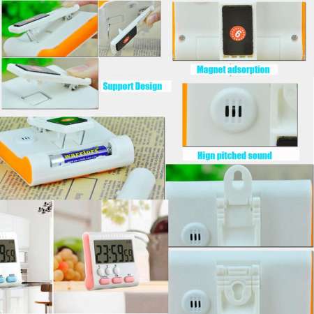 V3 Digital Timer with Alram Clock นาฬิกาจับเวลาทำอาหาร เดินหน้า ถอยหลัง 24 ชั่วโมง