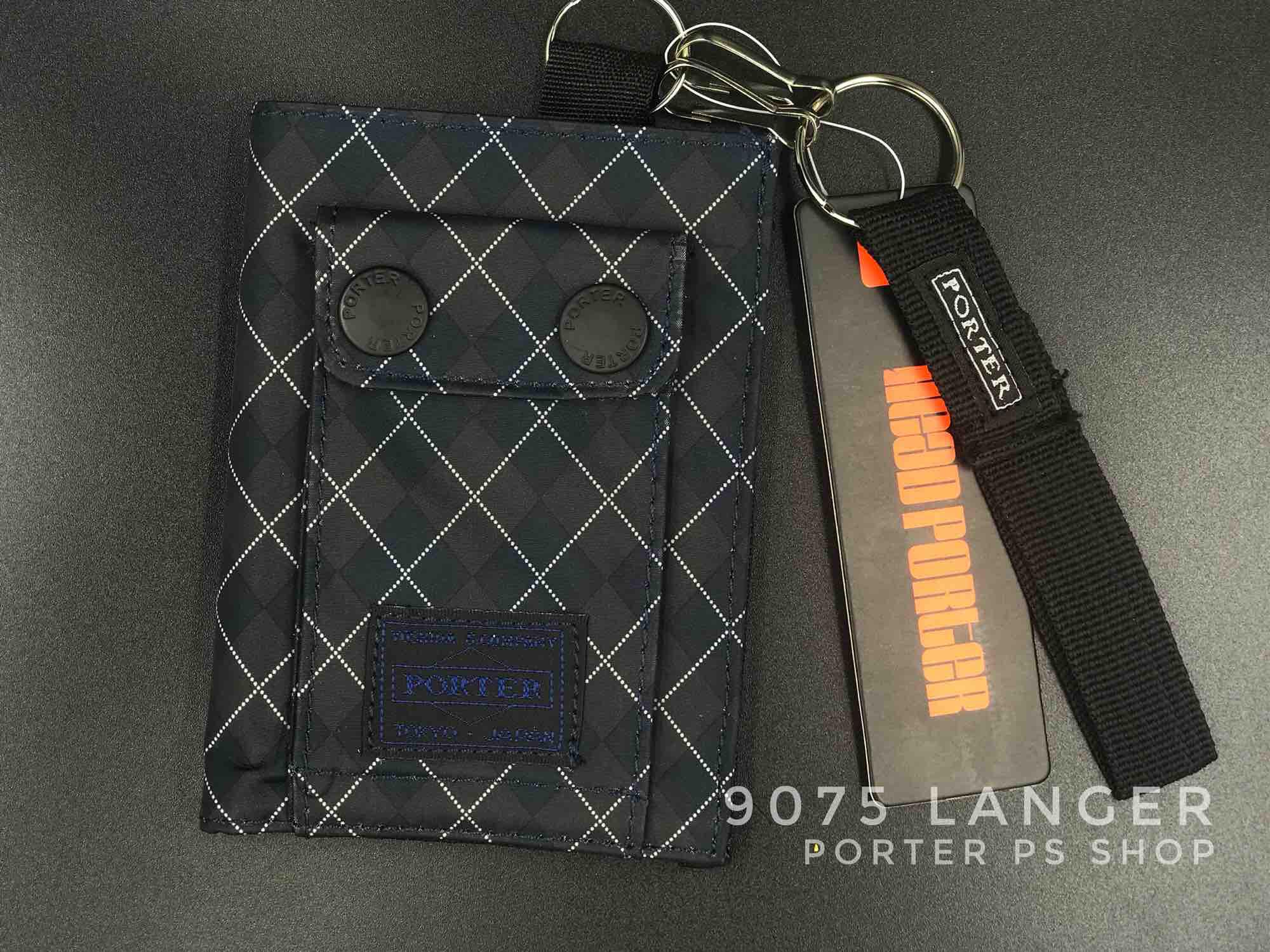 Porter Wallet 9075 Langer (ลายสก้อต) กระเป๋าสตางค์คุณภาพดี เรียบหรู แนวคลาสสิค