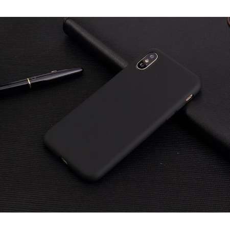 ซองโทรศัพท์สำหรับ iPhone สีตาข่ายบางเฉดสีอ่อน TPU โทรศัพท์มือถือ Shell สำหรับ iPhone X กรณีซอฟท์ (สีดำ)