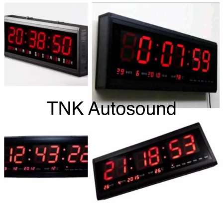 TNK Autosound นาฬิกาดิจิตอล LED DIGITAL CLOCK แขวนติดผนัง 48 x 18.2 x 4.8 CM. รุ่น 4819 ตัวเลขสีแดง