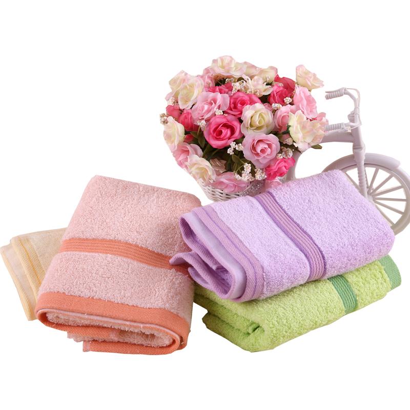 Yusha 100% Cotton Khăn Mặt Đồng Bằng Lớn Khăn Mặt Đồ Gia Dụng Hút Nước Rửa Mặt Khăn Mặt Khăn Tắm 100% Cotton Người Lớn Thể Thao Khăn Mặt