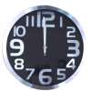 Clock Premium นาฬิกาแขวน นาฬิกาบ้าน นาฬิกาสำนักงาน นาฬิกาแขวนผนัง ขนาด12 นิ้ว [สีเงิน หน้าปัดดำอักษรเงิน]