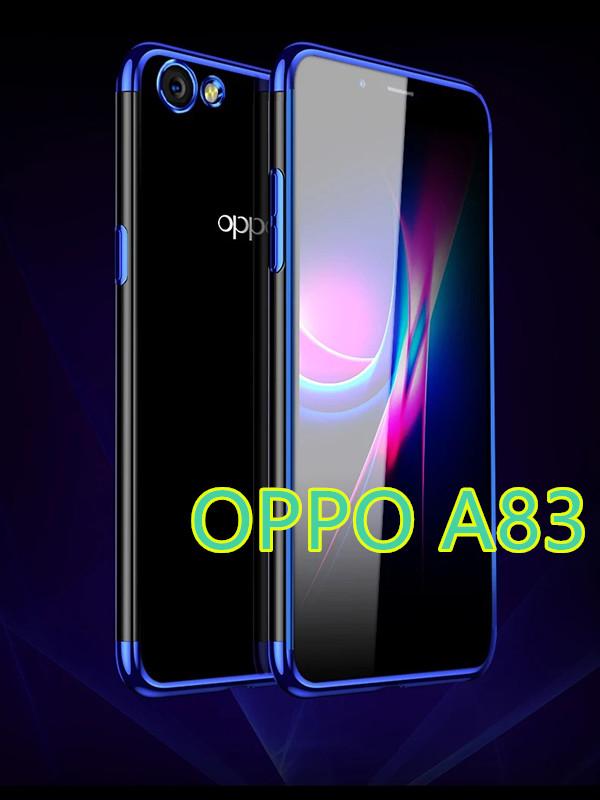 [ส่งจากไทย] Case OPPO A83 เคสออฟโบ้ a83 เคสนิ่ม TPU เคสใสขอบสี สินค้ามาใหม่ สีดำ สีแดง สีนำเงิน เคสสวยและบาง ขายดีมาก สี น้ำเงินเข้ม สี น้ำเงินเข้ม