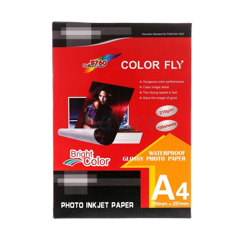 Photo Inkjet Glossy A4 160G. Color Fly (100/Pack) Photo กระดาษสำหรับ ...