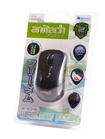 Anitech เมาส์ ไวร์เลส MW411 - สีดำ