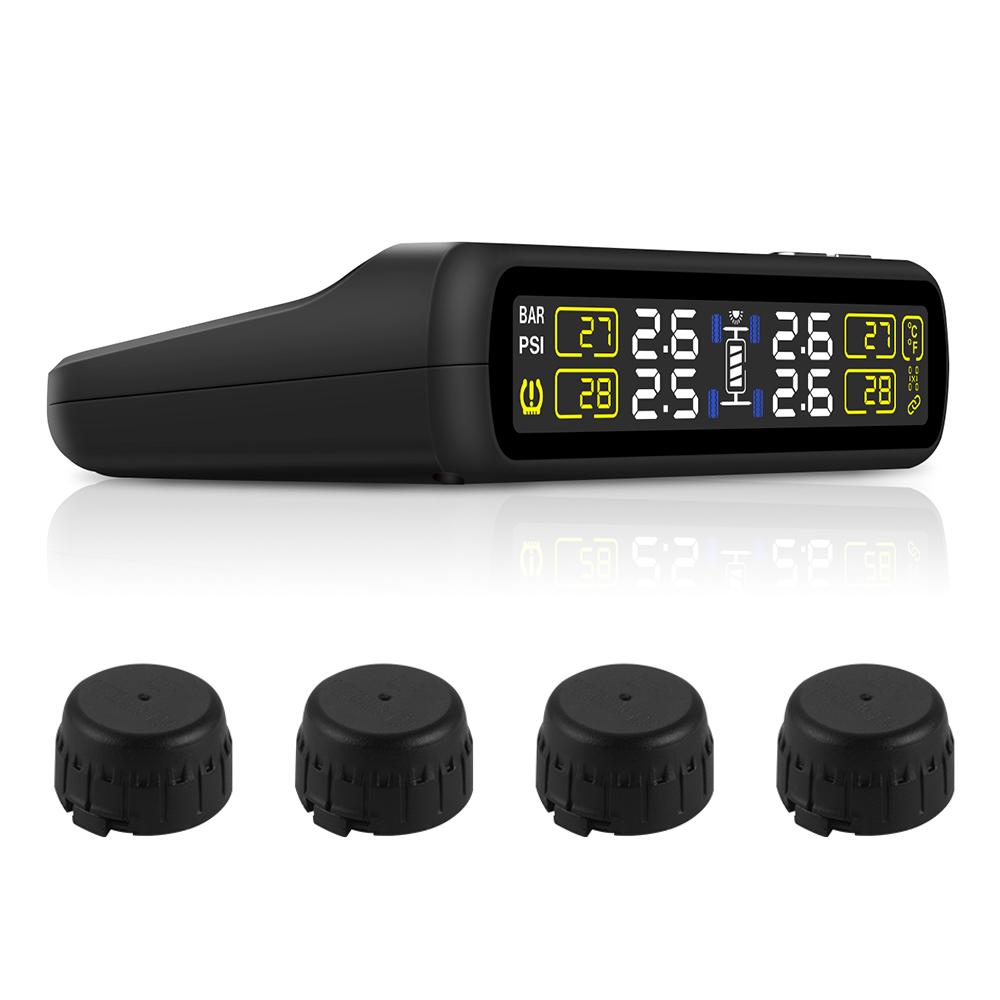 รีวิว Solar TPMS RealTime Monitoring Tire Tyre Pressure Temp Gauge+4x