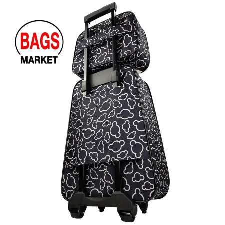 BagsMarket Luggage Wheal กระเป๋าเดินทางเซ็ทคู่ 20/14 นิ้ว Code F7720-1 Micky Mouse (Black)