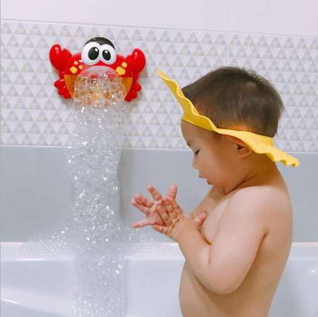 เครื่อง สร้างฟองสบู่ ปูเป่าฟองของเล่นอาบน้ำ ( Automatic Shower Bath Bubble Crab Maker รุ่นใหม่เปิดปากง่ายขึ้น