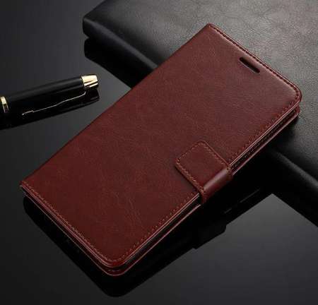 คุ้มค่าเมื่อซื้อ เคส Xiaomi Redmi 5A ฝาพับหนังอเนกประสงค์ สีน้ำตาล เล็งเห็นมาตรฐาน