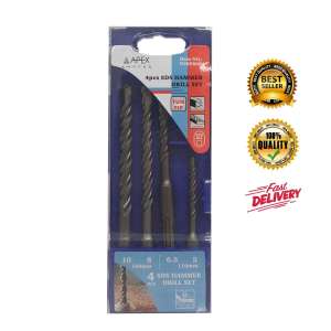 APEX ดอกสว่านโรตารี่ 4 ตัว/ชุด รุ่น SDS-304 เครื่องมือช่าง อุปกรณ์ช่าง สว่านมือ สว่านไฟฟ้า สว่านแบต สว่านไฟฟ้าไร้สาย สว่านเจาะปูน สว่านโรตารี่ สว่านจิ๋ว สว่านเล็ก สว่านเจาะกระแทก สว่านไฟฟ้า สว่านเจาะไม้ ดอกสว่าน ขาย ราคาถูก