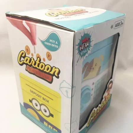 กระปุกออมสิน ตู้เซฟ ดูดแบงค์ ลายหมาน้อย น่ารัก Money Saving Automatic Deposit