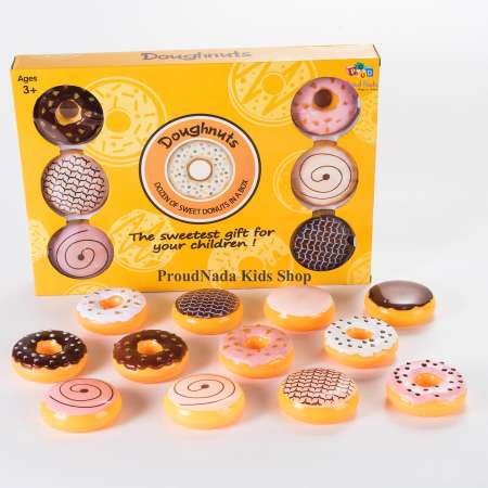ProudNada Toys ของเล่นเด็กชุดโดนัท 12 ชิ้น Doughnuts NO.9691AB