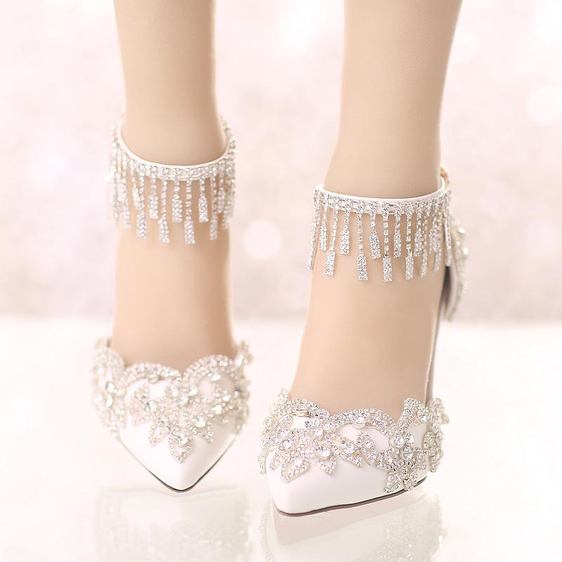 diamond wedding heels