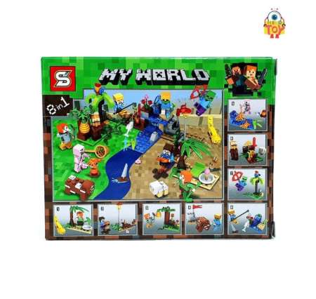 Welo toy - ของเล่นตัวต่อ My World Mini Figure 8 แบบ No.SY 693