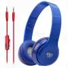 MD-TECH HS6 หูฟัง Headset Bass Boost Stereo Android iphone n/b pc tv (Blue)