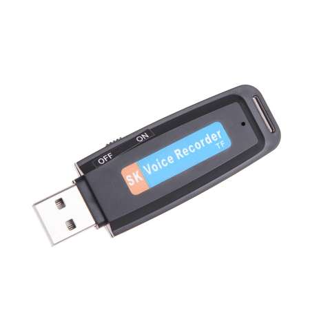 USB 2.0 U - Disk Digital Audio เครื่องบันทึกเสียงแฟลชไดรฟ์ปากกา TF ช่องเสียบบัตร