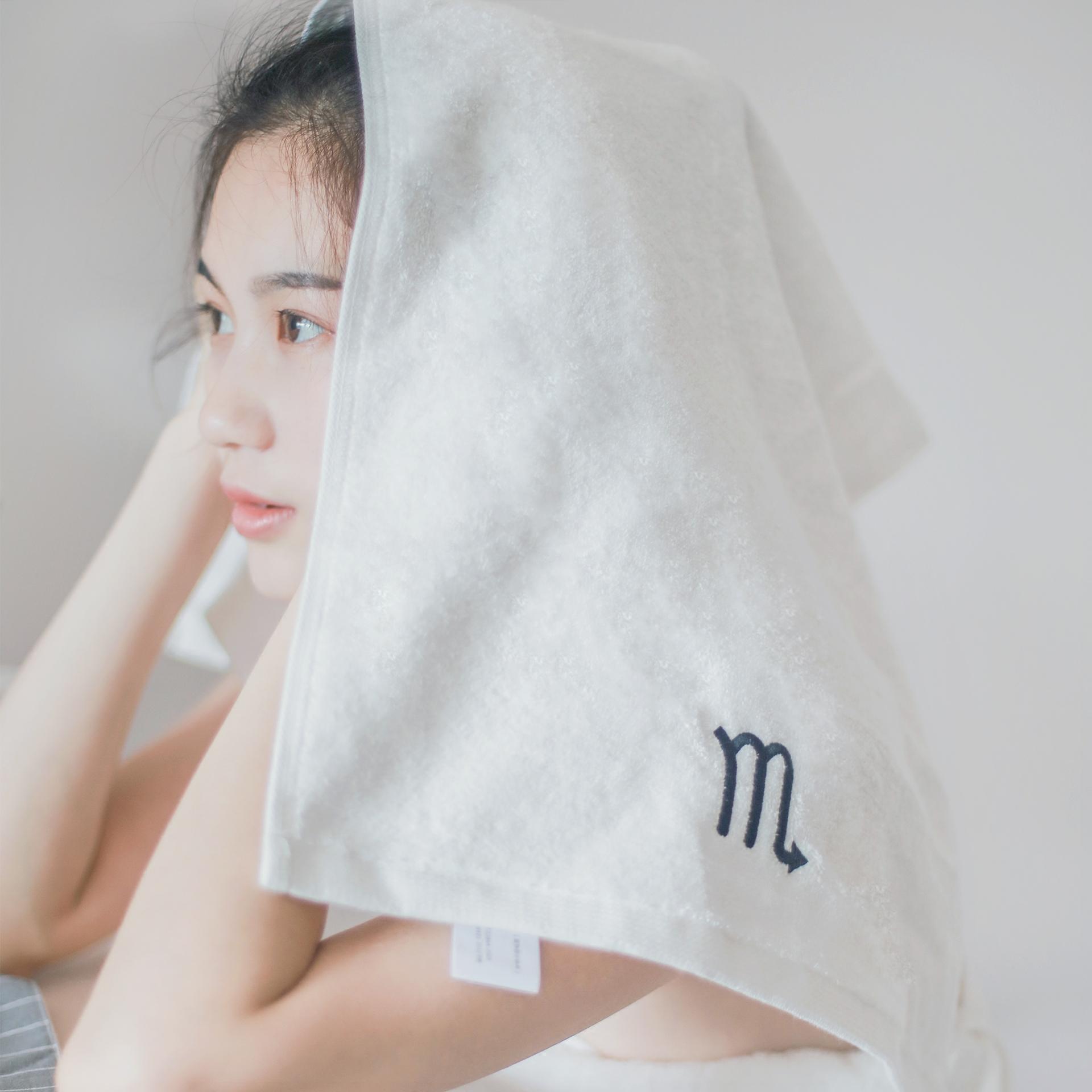 Ins Giản Lược 100% Cotton Khăn Mặt Chòm Sao Nghề Thêu Cặp Đôi Du Lịch Đồ Gia Dụng Thể Thao Nhà Dân Khăn Mặt Khăn Rửa Mặt Khăn Khô