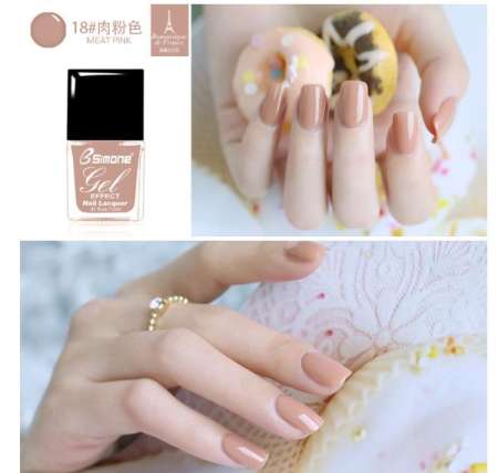 สีทาเล็บกึ่งเจล BSimone ไม่ต้องใช่เครื่องอบ แห้งไว เบอร์ 18