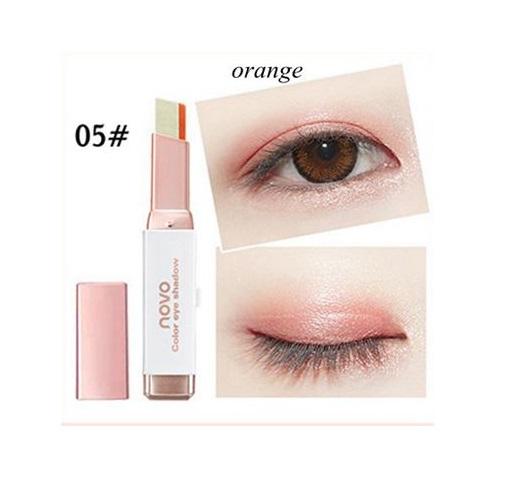 Novo EyeShadow Double color gradient velvet No.5099 แต่งตาทูโทน อายแชโดว์เนื้อครีมสีไฮไลท์กันน้ำ สีสวยสไตร์เกาหลี #05