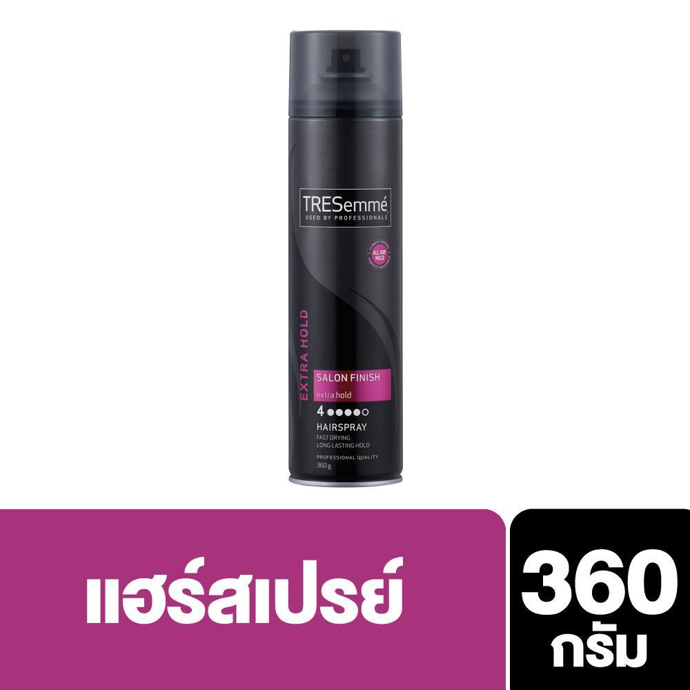 TRESemmé Hairspray Salon Finish Extra Hold (Pink) 360 g., เทรซาเม่ แฮร์สเปรย์จัดแต่งทรงผม ซาลอน ฟินิช เอ็กซ์ตร้า โฮลด์ (สีชมพู) 360 กรัม