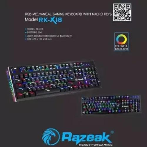 Razeak x18 keyboard mechanical RGB macro-drivr