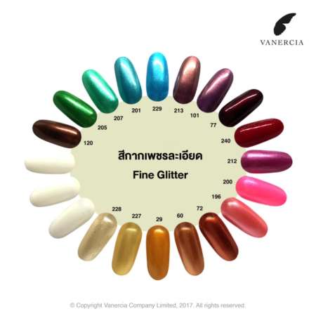 Charlee Nail Polish ยาทาเล็บชาลี 15 ml. สีกากเพชรละเอียด เบอร์ 205