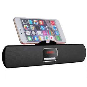 ลำโพงบลูทูธ mini soundbar S605 bass booster เสียงดีไม่เป็นรองใคร เบสหนักสะใจ endos สามารถใช้ในรถได้ พกสะดวกน้ำหนักเบา มีแท่นวางมือถือในตัว หน้าจอแสดงผลเป็นdigitalมองเห็นชัดเจน รูปลักษณ์สวยงาม สีดำ