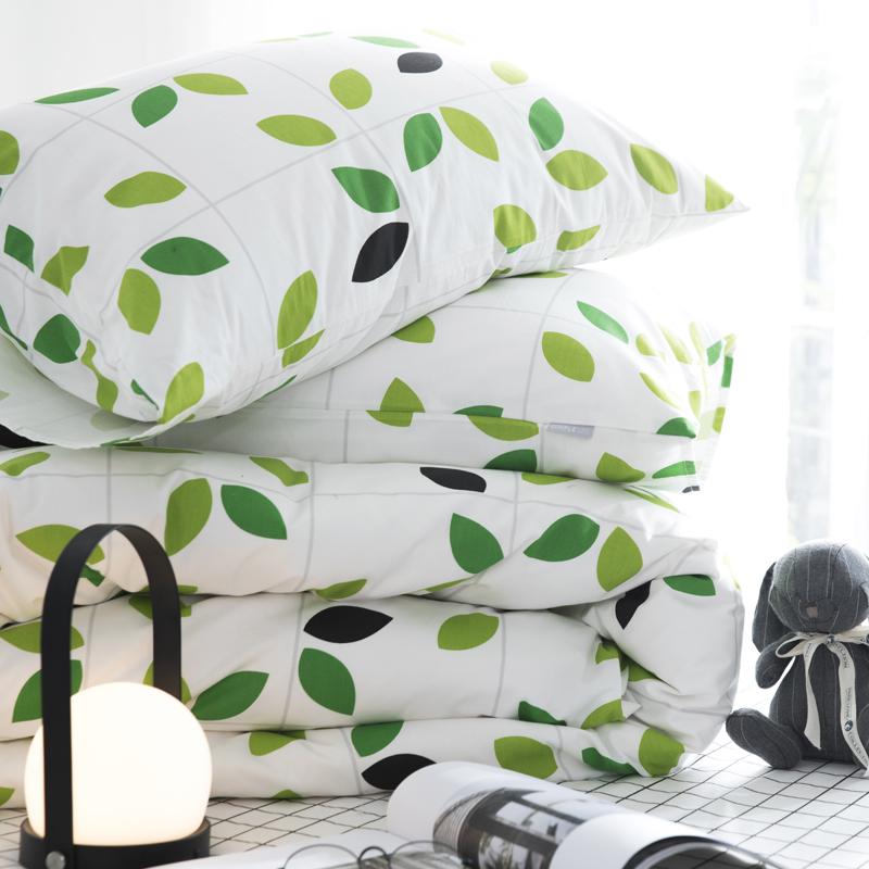 100% Cotton Vỏ Gối Trong Gió Giản Lược Bắc Âu Vỏ Gối Cặp Xanh 48x74cm Lá Người Lớn Vỏ Gối