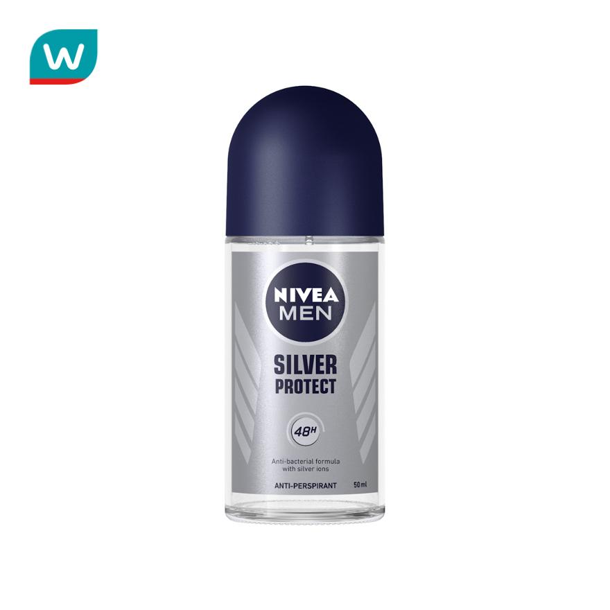Nivea นีเวีย เมน ดีโอ ซิลเวอร์ โพรเทค โรลออน 50 มล.