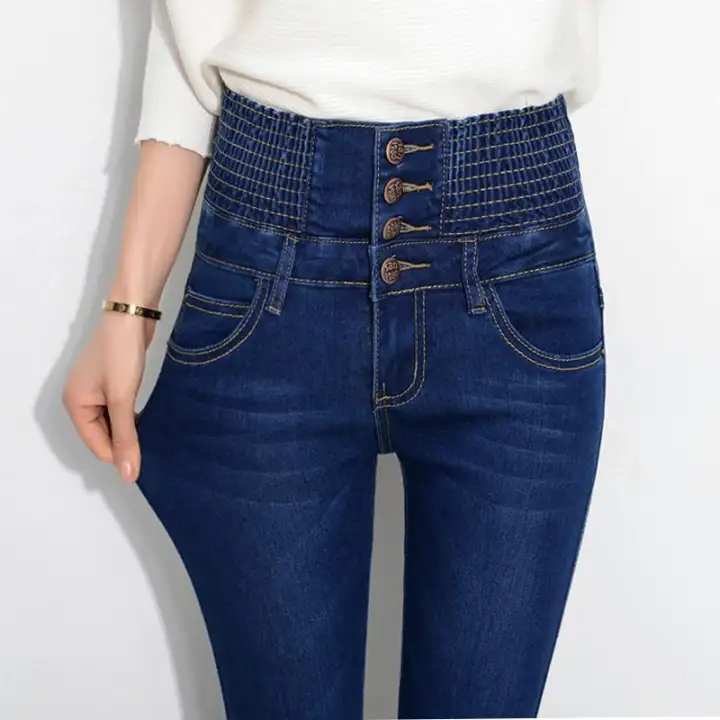 high waisted cowboy jeans