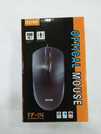 เม้าส์ TECFON Mouse Optical เมาส์คอม มีสาย TECFON TF-196