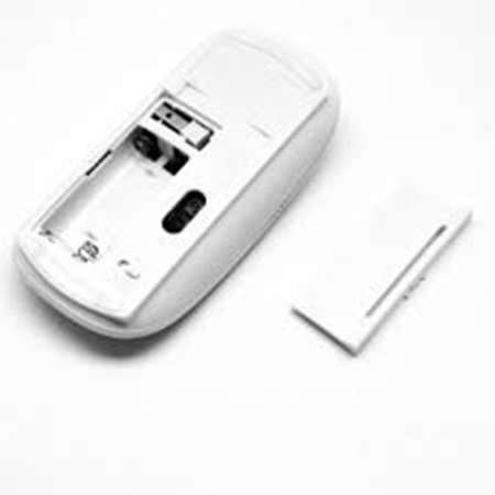 Ampko เม้าส์ไร้สาย Super Slim Wireless Mouse For PC Laptop and Android tv box (White)ฟริ ถานaaa