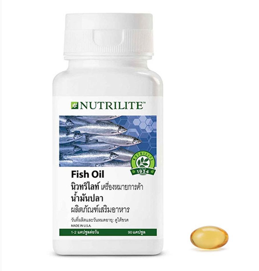 แนะนำ น้ำมันปลา Fish Oil AMWAY NUTRILITE นิวทริไลท์ น้ำมันปลา 90 แคปซูล