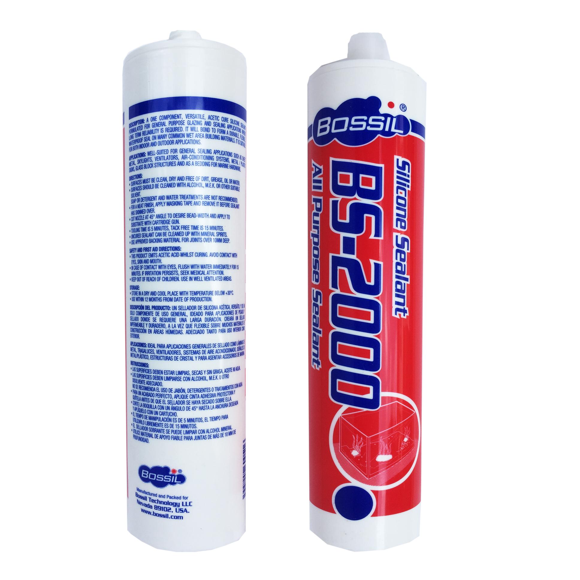 BOSSIL กาวซิลิโคนเอนกประสงค์ สีใส (All Purpose Sealant) BS2000 ของแท้