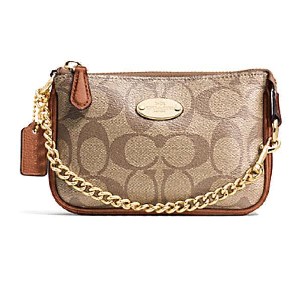 COACH 64854 WRISTLET IN SIGNATURE COATED CANVAS