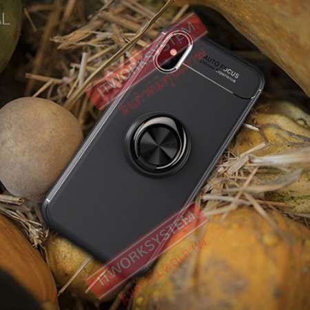 เคสซิลิโคน IPHONE X พร้อมแม่เหล็กรูปวงแหวน