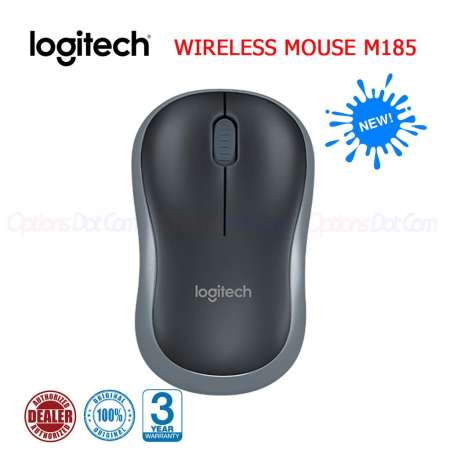 Logitech Wireless Mouse รุ่น M185 - Black