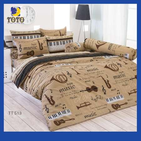 TOTO ผ้าปูที่นอน5ฟุต(5ชิ้น) โตโต้ ลายธรรมดา รุ่น TT513 (ไม่รวมผ้านวม)