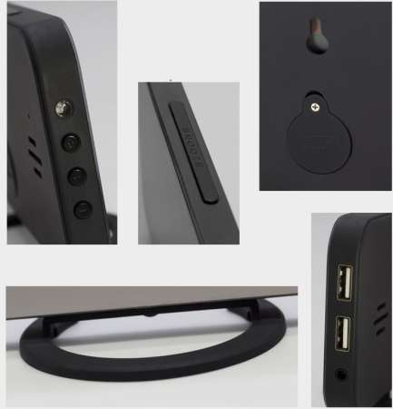 Bangkok life นาฬิกาLED มีขาตั้งพร้อม USB 2 port หน้าปัดนาฬิกาเงา