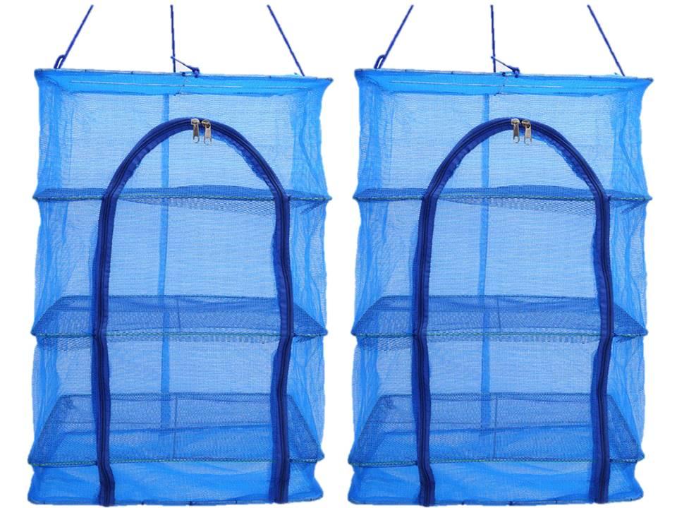 เครื่องครัว ที่ตากอาหาร ตาข่ายตากอาหาร คอนโดตากอาหาร มุ้งมิ้งตากปลา 3 ชั้น 2 อัน (50*50*65ซม.)