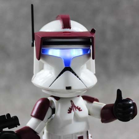 โมเดลฟิกเกอร์ สตาร์วอ สตอร์มทรูปเปอร์ สีแดงขนาด 9 นิ้ว Model Figure Starwar Storm Trooper red tall 9inch