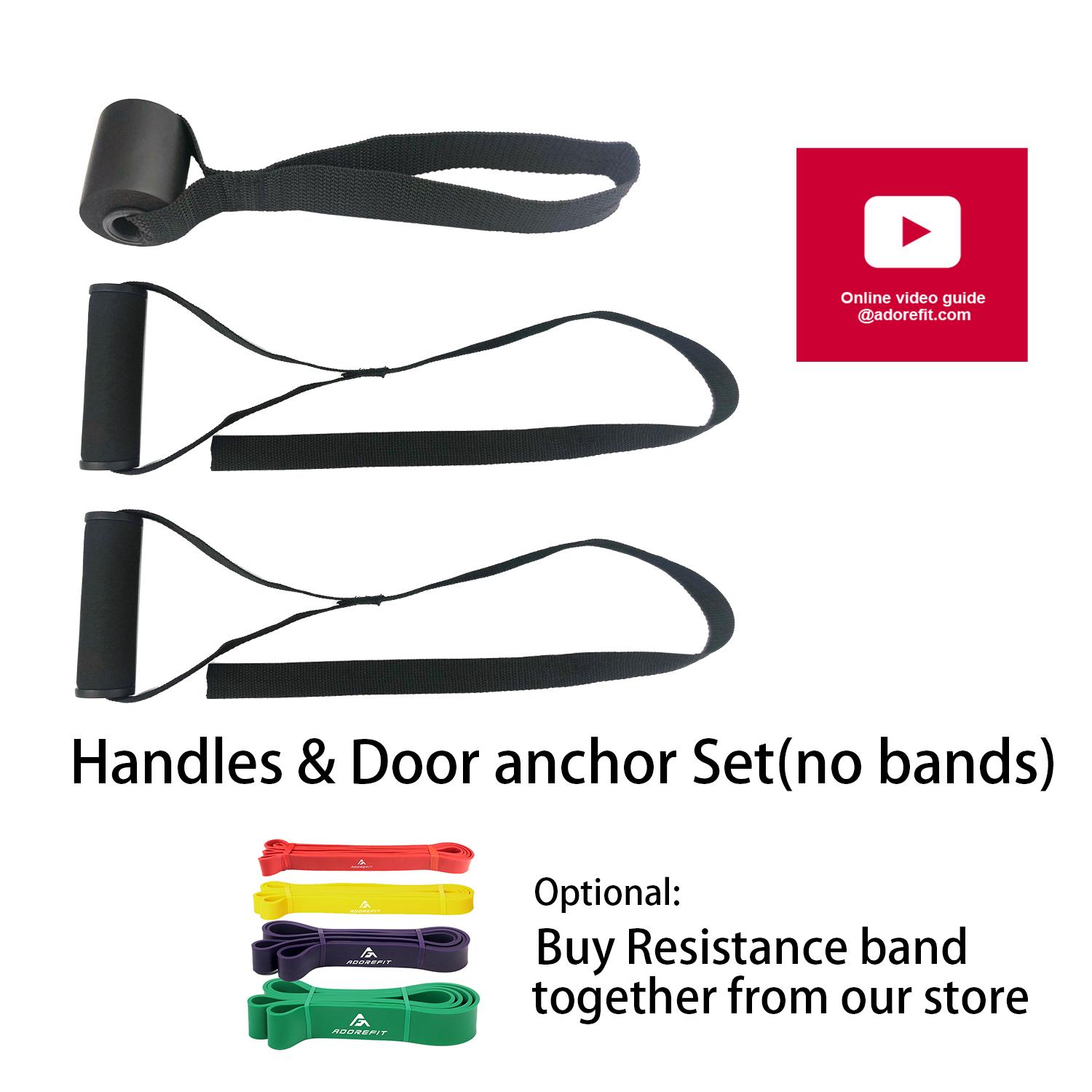 AdoreFit Resistance Exercise Loop Band,Optional Door Anchor & Handle-100% Nature Latex Assist Power Bands for Pull Up,Fitness,Home Gym,CrossFit,Power Lifting,Pilates, Stretch,Yoga,Strength Training Workout with Instruction Manual and Video Guide AdoreFit Resistance Exercise Loop Band,Optional Door Anchor & Handle-100% Nature Latex Assist Power Bands for Pull Up,Fitness,Home Gym,CrossFit,Power Lifting,Pilates, Stretch,Yoga,Strength Training Workout with Instruction Manual and Video Guide