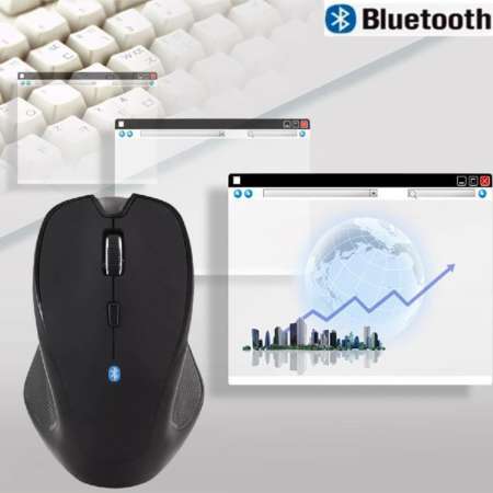 Bluetooth mouse 3.0 1600DPI เมาส์บลูทูธ ไร้สาย สำหรับ คอมพิวเตอร์ และโน๊ตบุ้ค （สีดำ）