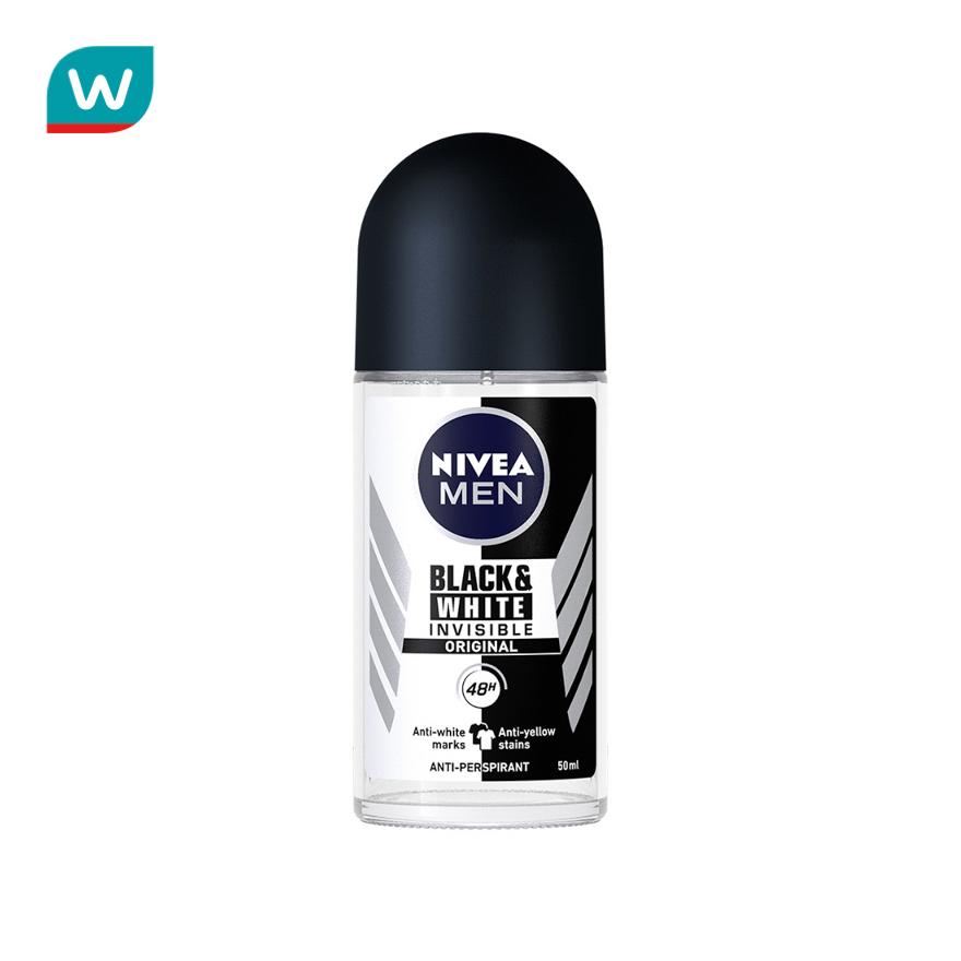 Nivea นีเวีย เมน ดีโอ แบล็ค แอนด์ ไวท์ โรลออน 50 มล.