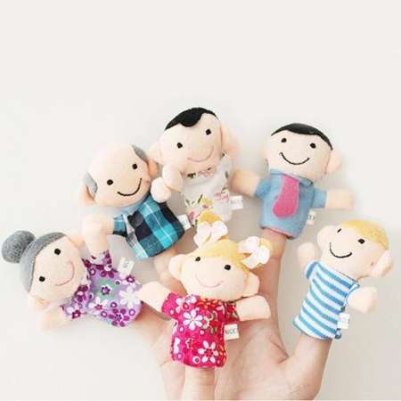 (ชุด6ชิ้น) หุ่นนิ้ว ตุ๊กตาสวมนิ้ว หุ่นเชิด หุ่นมือ สำหรับเล่นกับเด็ก และ เล่านิทาน ชุดครอบครัวสุขสันต์ หุ่นผ้า ตุ๊กตาผ้า ตุ๊กตา ชุด ครอบครัว สุขสันต์ ตุ๊กตา สวมนิ้ว เด็กเล็ก เด็กอ่อน เด็กทารก ของเล่น เด็ก น่ารัก เด็กน้อย