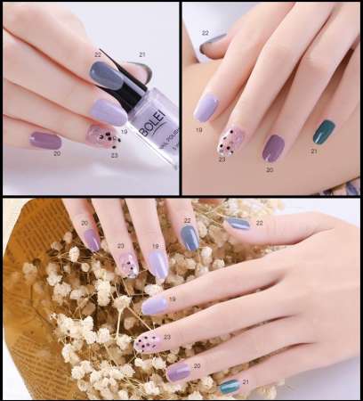 1Set ได้ถึง 6ขวด สีทาเล็บ ยาทาเล็บ สีทาเล็บลอกได้ BOLEI Nali polish