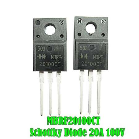 ตรวจสอบคุณภาพ MBRF20100CT , STPS20100CT , B20100G , Schottky Diode 20A
100V , TO-220FP 5PCS 5ตัว ขายดีชั่วโมงนี้