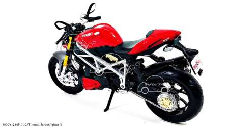 Naynaeshop โมเดลรถ มอเตอร์ไซด์ บิ๊กไบค์ DUCATI mod. Streetfighter S สีแดงดำ (Scale 1:12)